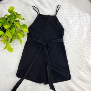 ZARA Retro Style Peep Hole Back Tie Waist Romper Shorts